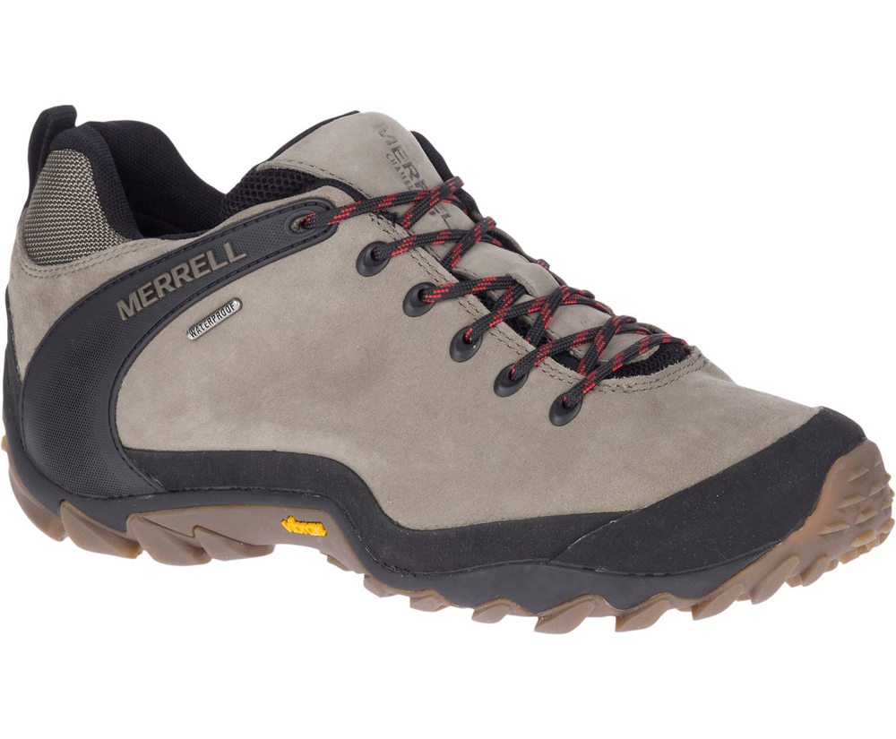 Tenis Homem - Merrell Chameleon 8 Couro Waterproof - Cinzentas/Pretas - QNB130549